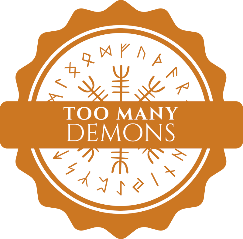 Jelvény: Demons everywhere! (A könyvben szerepelnek démonok)